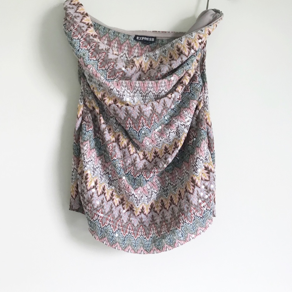 Express shimmer halter top